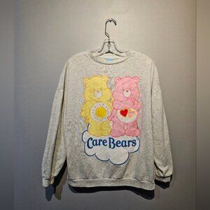 Care Bears Grey Large Graphic Crewneck Sweater | Size Large
